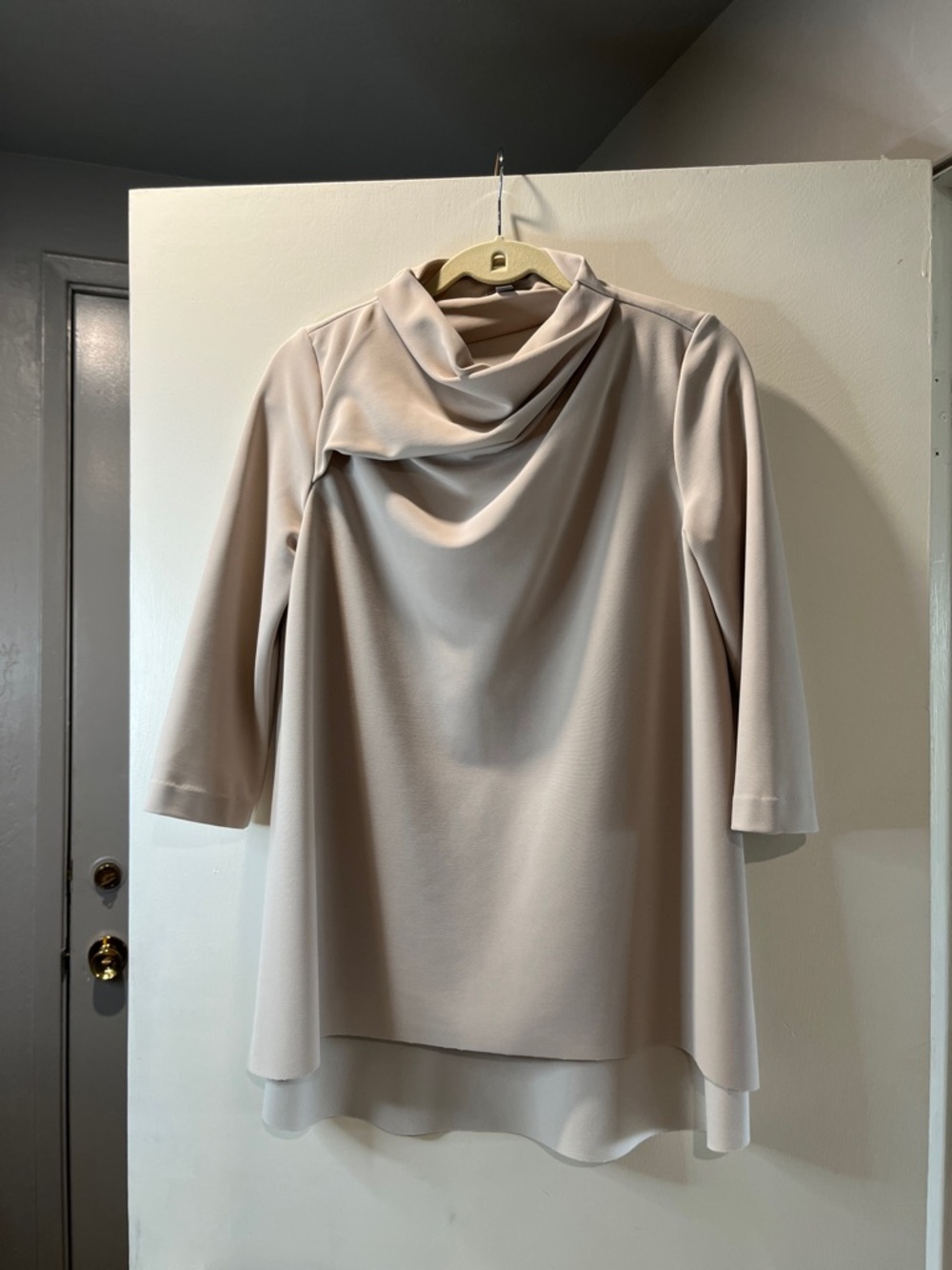 COS Light Beige Draped Tunic Top S
